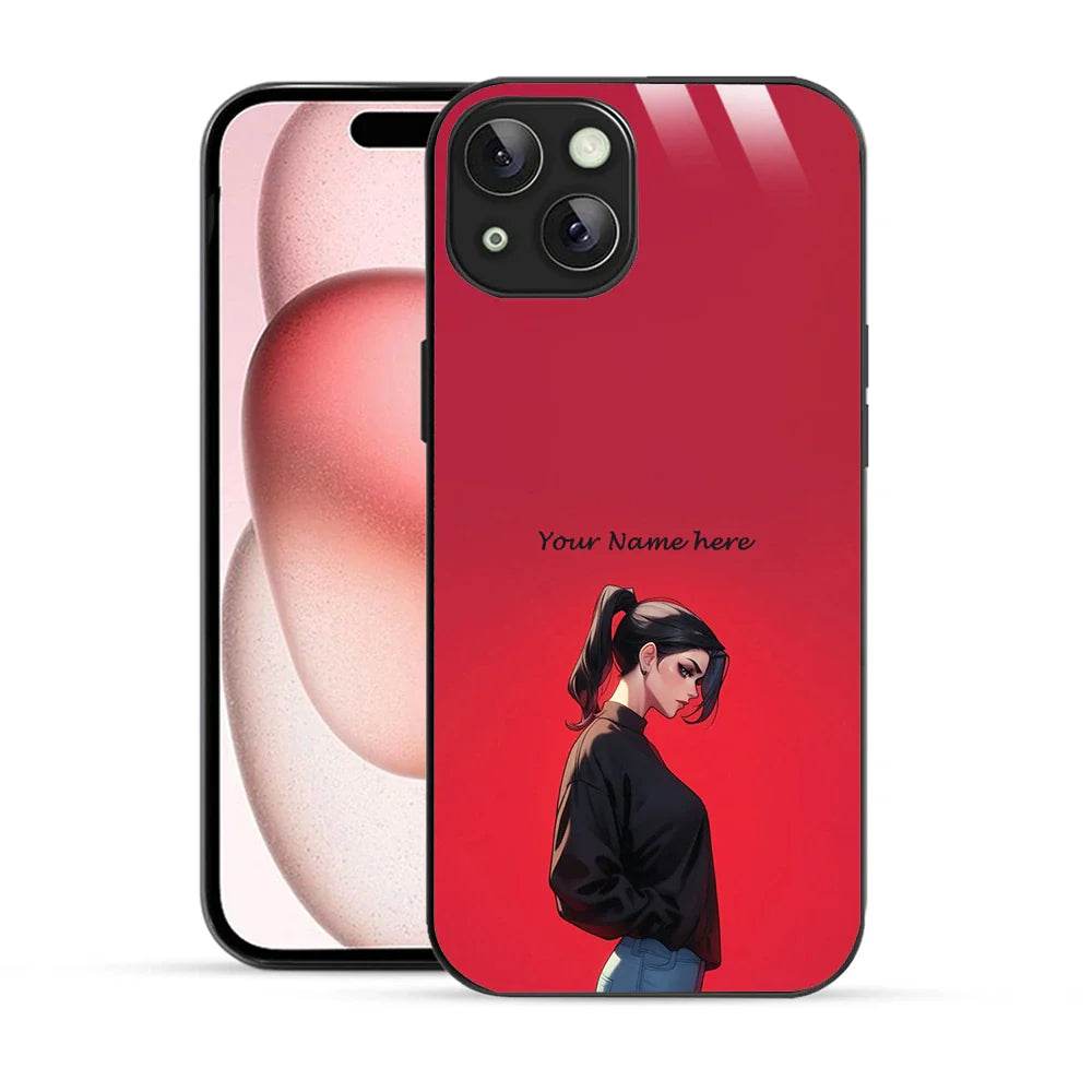 Bornstud Personalised my Name Printed Case for iPhone 15 Deep Carmine - Bornstud