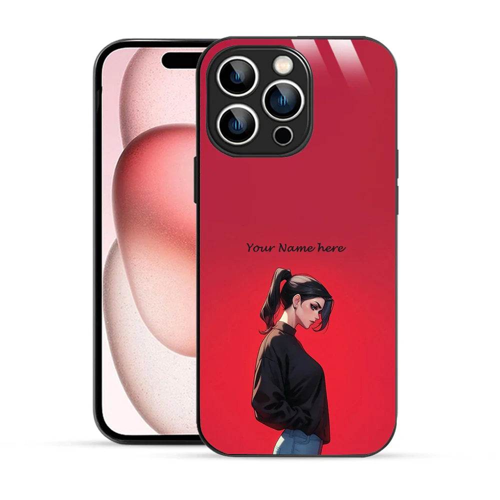 Bornstud Personalised my Name Printed Case for iPhone 15 Pro Max Deep Carmine - Bornstud