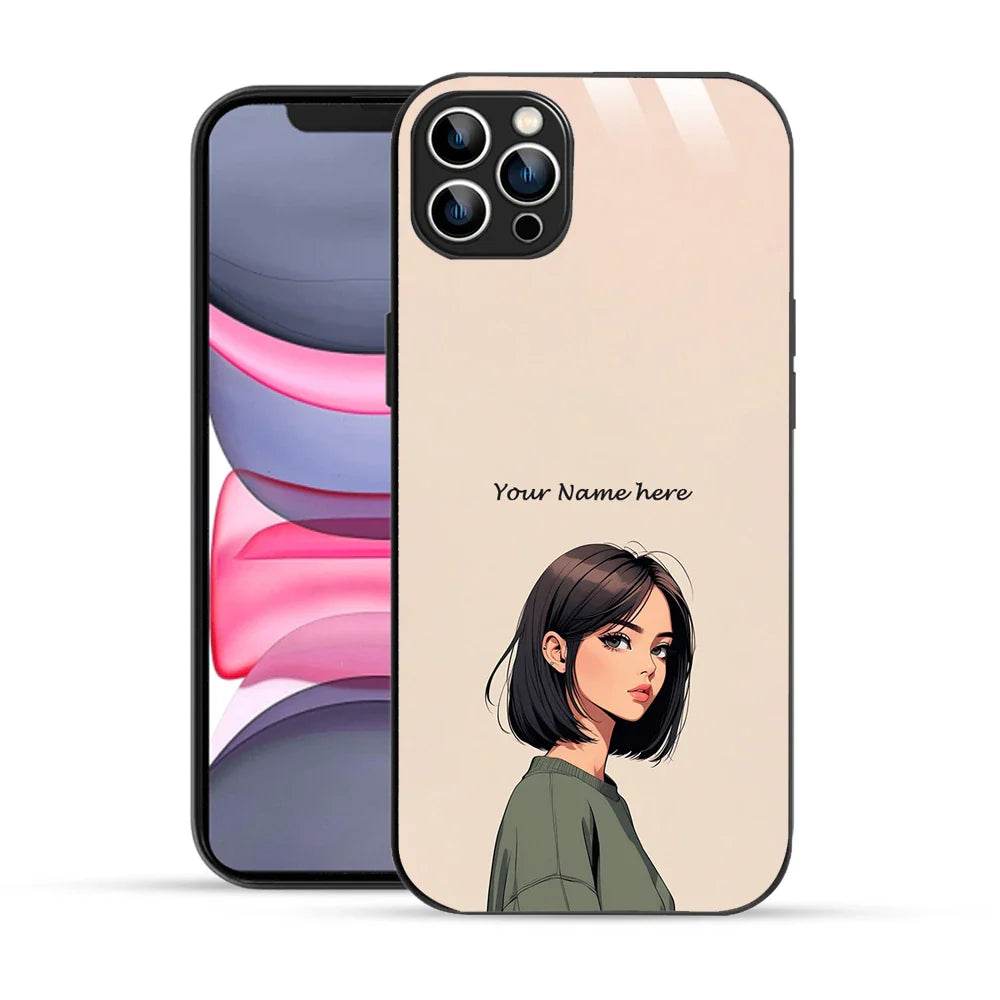 Bornstud Personalised my Name Printed Case for iPhone 12 Pro Almond - Bornstud