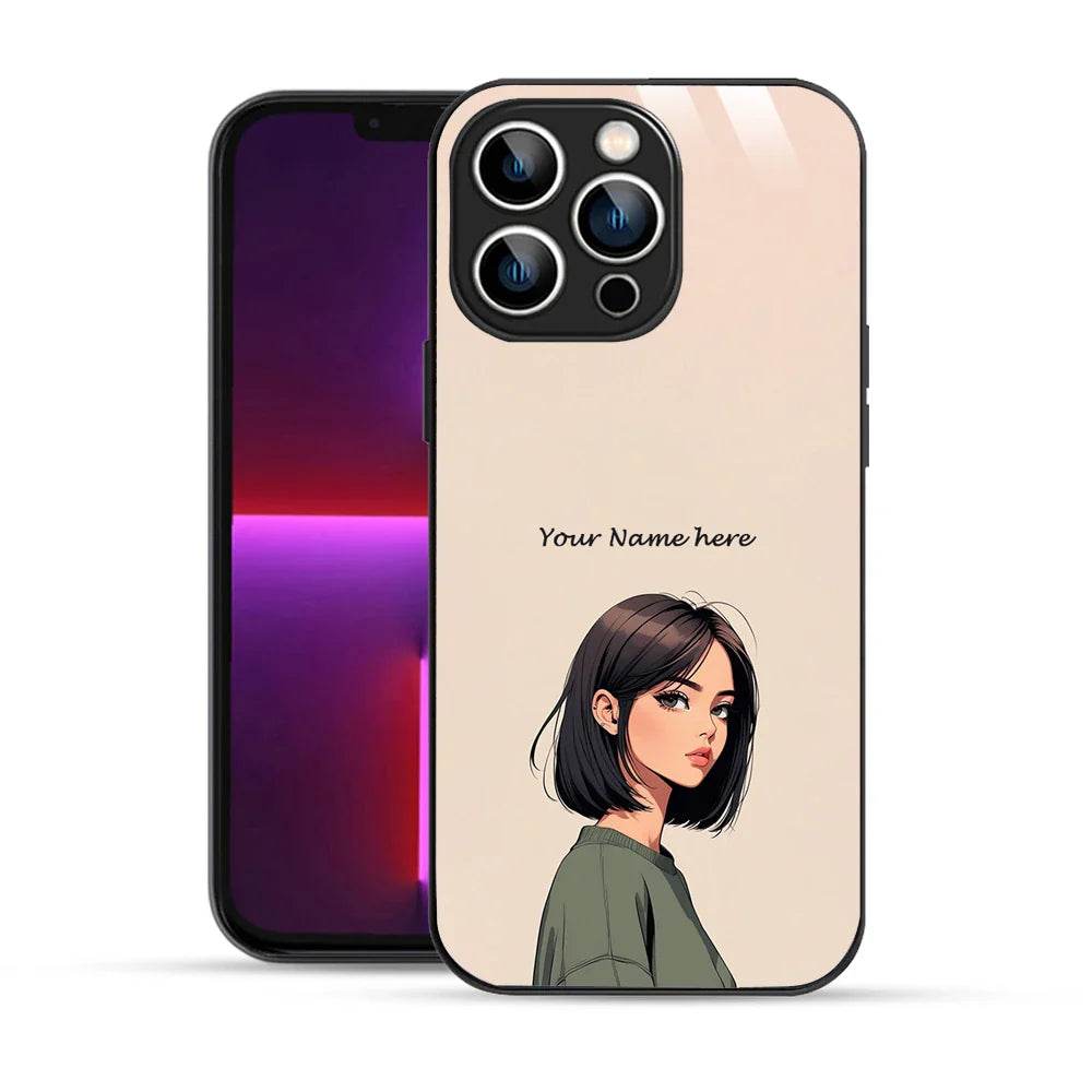 Bornstud Personalised my Name Printed Case for iPhone 13 Pro Max Almond - Bornstud