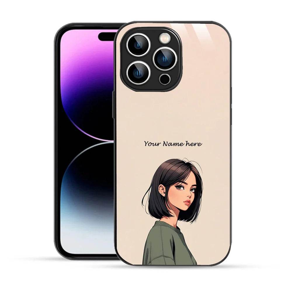 Bornstud Personalised my Name Printed Case for iPhone 14 Pro Max Almond - Bornstud