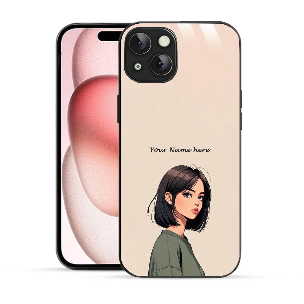 Bornstud Personalised my Name Printed Case for iPhone 15 Plus Almond - Bornstud