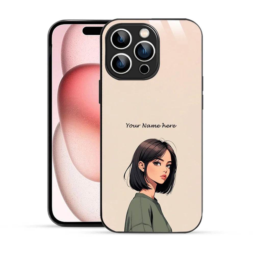 Bornstud Personalised my Name Printed Case for iPhone 15 Pro Almond - Bornstud