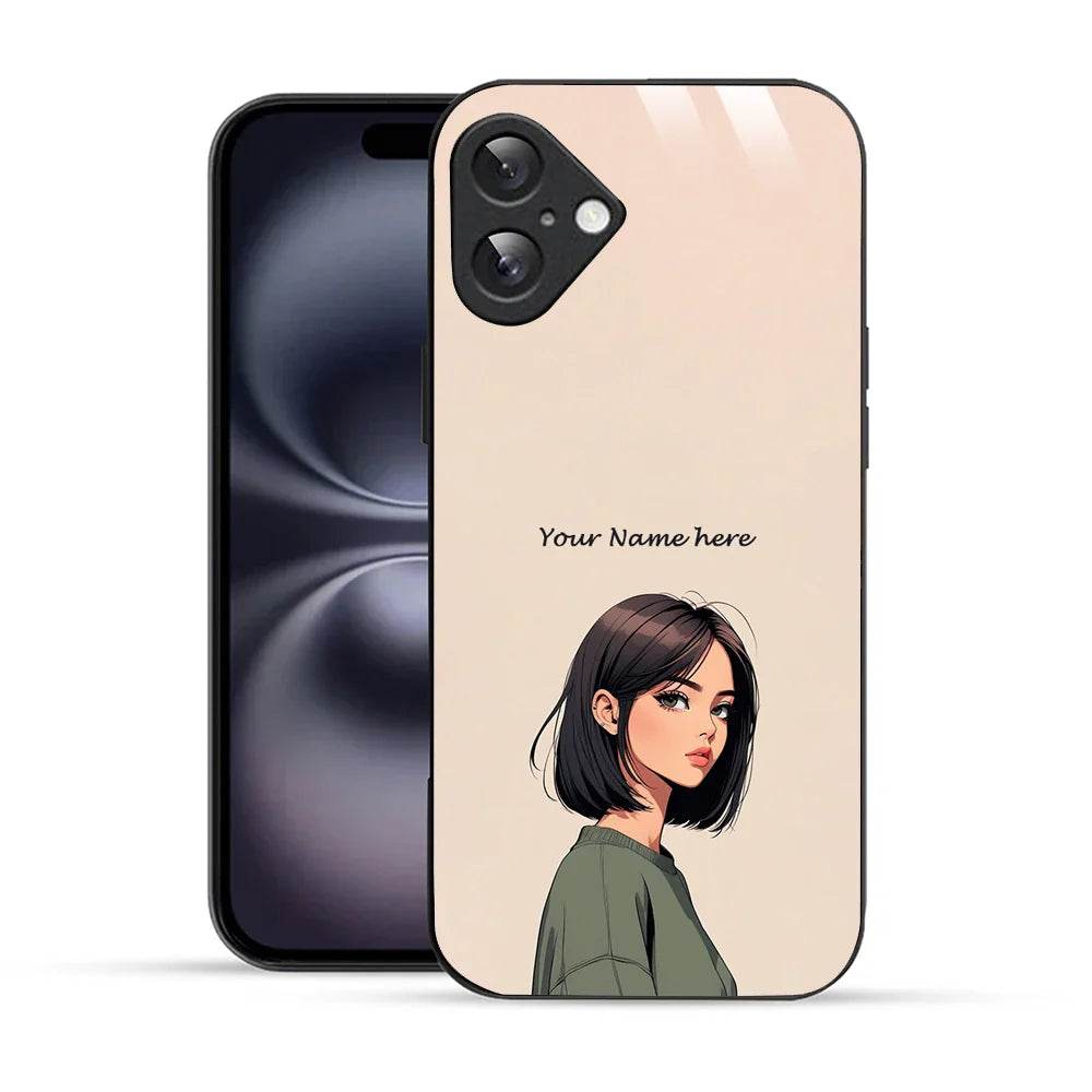 Bornstud Personalised my Name Printed Case for iPhone 16 Plus Almond - Bornstud