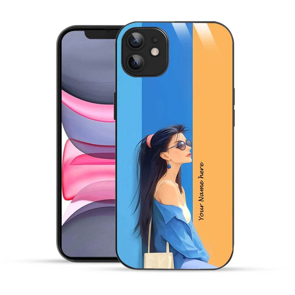 Bornstud Personalised my Name Printed Case for iPhone 12 Picton Blue - Bornstud