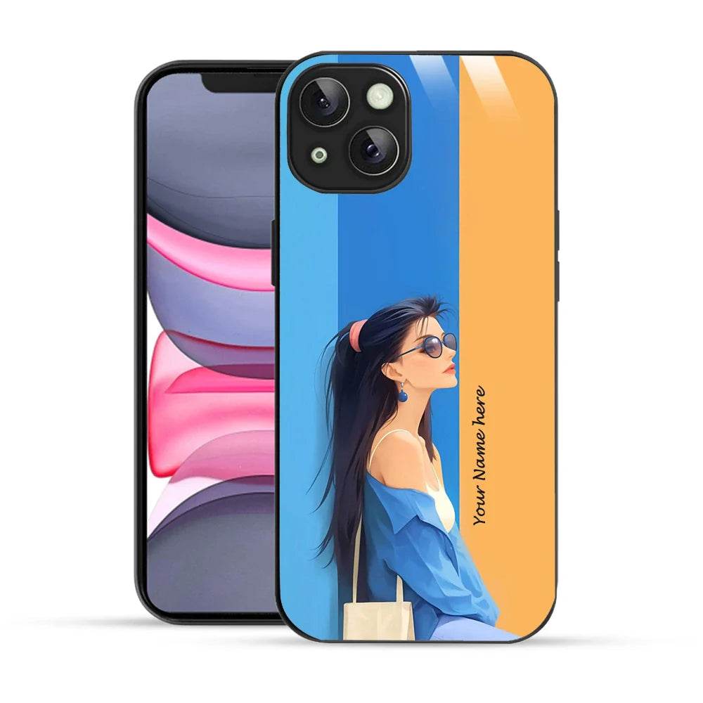 Bornstud Personalised my Name Printed Case for iPhone 13 Picton Blue - Bornstud