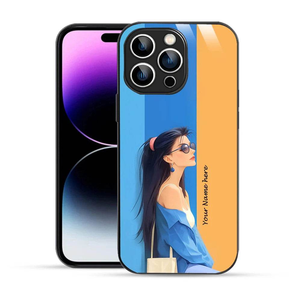 Bornstud Personalised my Name Printed Case for iPhone 14 Pro Picton Blue - Bornstud