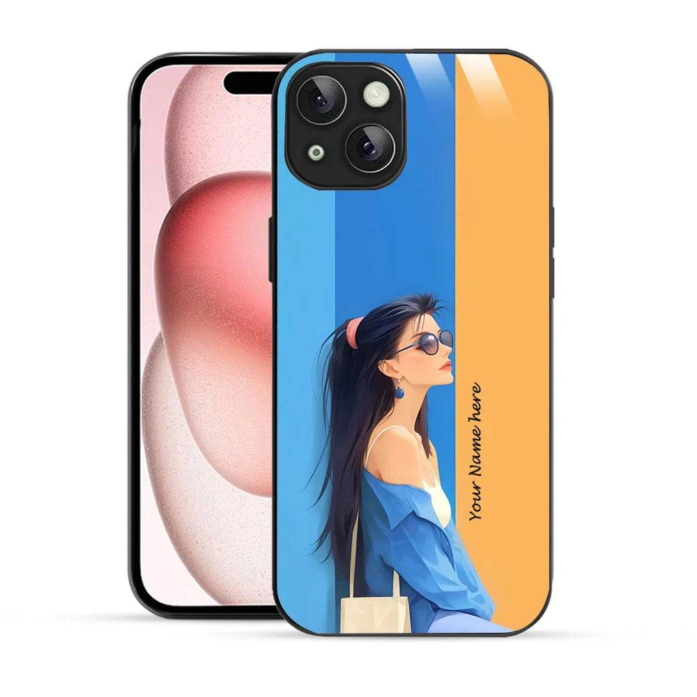 Bornstud Personalised my Name Printed Case for iPhone 15 Picton Blue - Bornstud