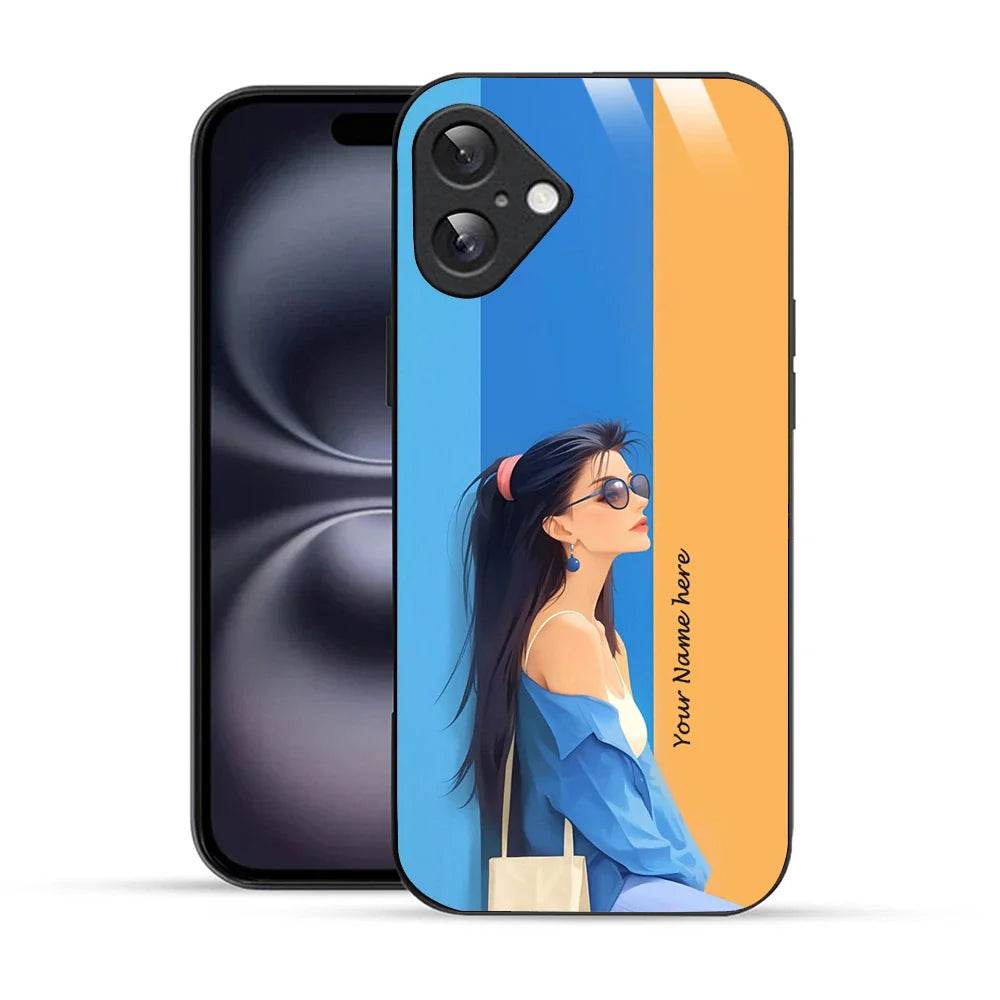 Bornstud Personalised my Name Printed Case for iPhone 16 Plus Picton Blue - Bornstud