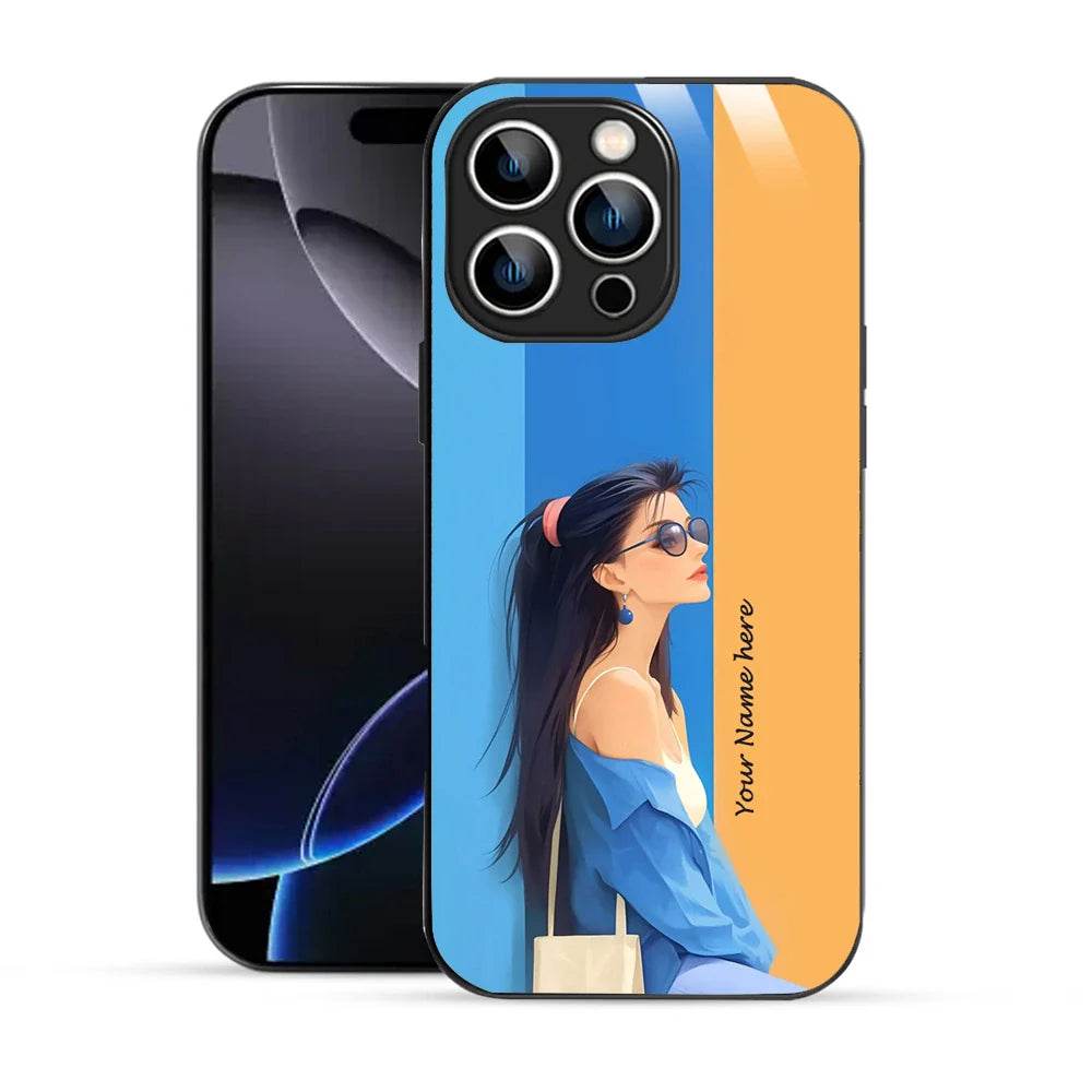 Bornstud Personalised my Name Printed Case for iPhone 16 Pro Max Picton Blue - Bornstud