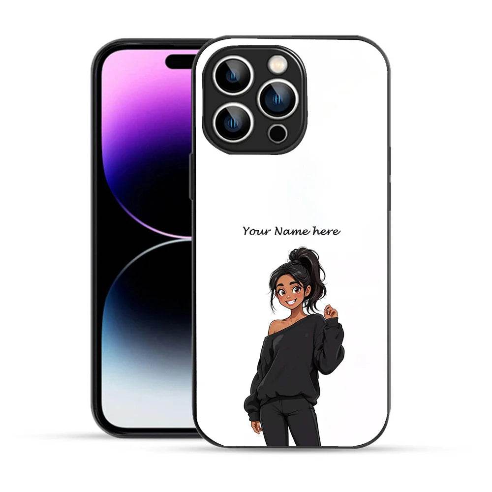 Bornstud Personalised my Name Printed Case for iPhone 14 Pro white - Bornstud