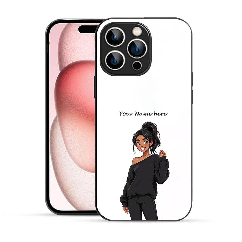 Bornstud Personalised my Name Printed Case for iPhone 15 Pro white - Bornstud