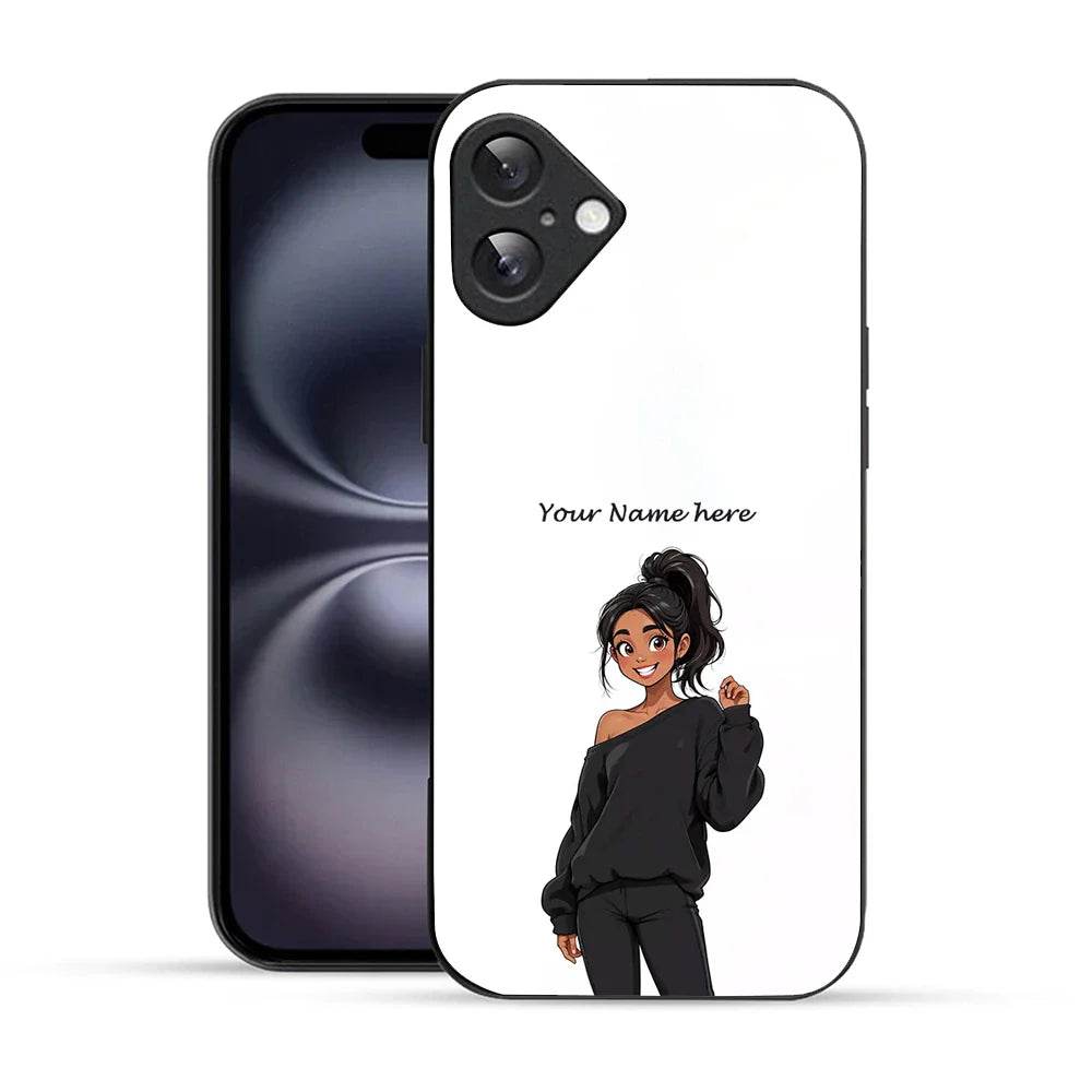 Bornstud Personalised my Name Printed Case for iPhone 16 Plus white - Bornstud