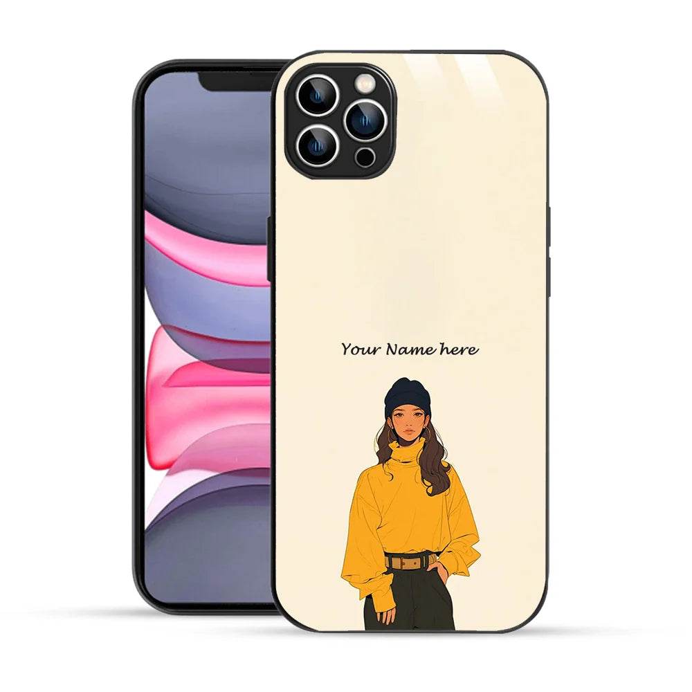 Bornstud Personalised my Name Printed Case for iPhone 12 Pro Papaya Whip - Bornstud