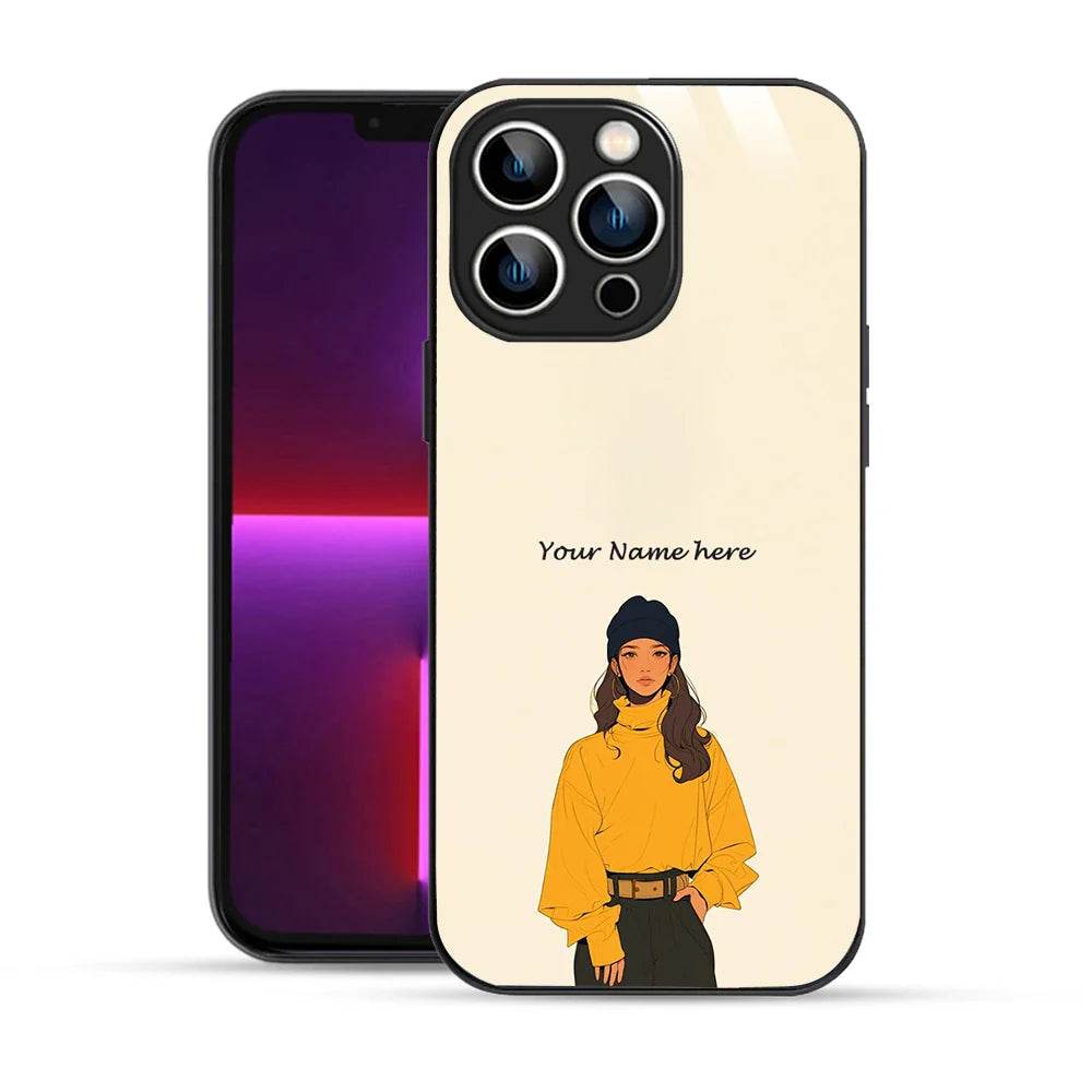 Bornstud Personalised my Name Printed Case for iPhone 13 Pro Max Papaya Whip - Bornstud