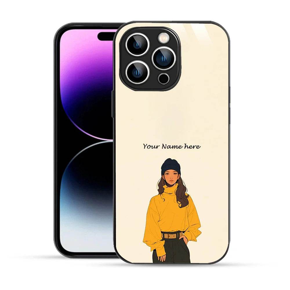 Bornstud Personalised my Name Printed Case for iPhone 14 Pro Papaya Whip - Bornstud