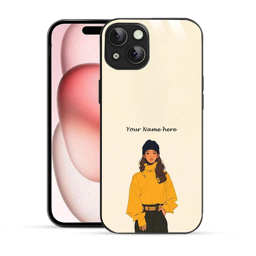 Bornstud Personalised my Name Printed Case for iPhone 15 Plus Papaya Whip - Bornstud