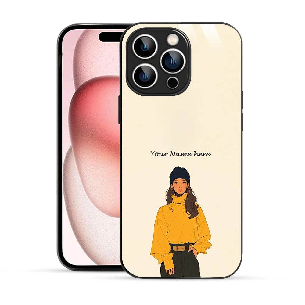 Bornstud Personalised my Name Printed Case for iPhone 15 Pro Papaya Whip - Bornstud