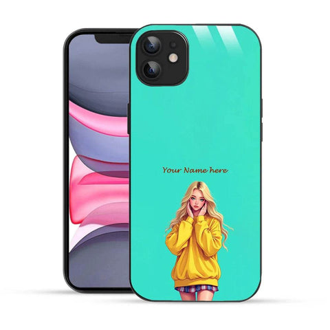 Bornstud Personalised my Name Printed Case for iPhone 11 Aqua Marine - Bornstud