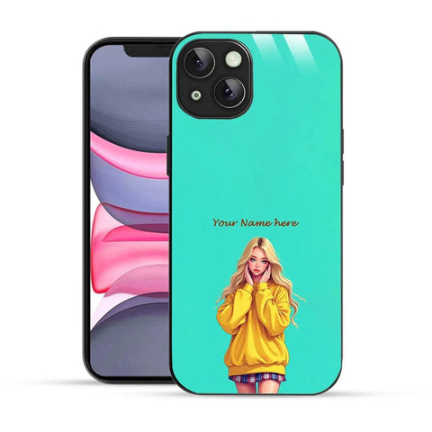 Bornstud Personalised my Name Printed Case for iPhone 14 Plus Aqua Marine - Bornstud
