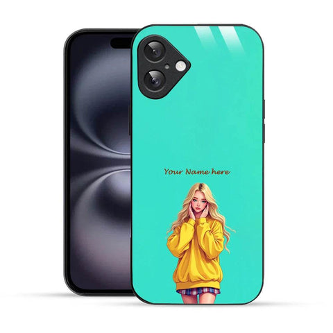 Bornstud Personalised my Name Printed Case for iPhone 16 Aqua Marine - Bornstud