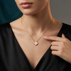 Elegant White Clover Pendant Necklace for Women