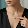 Two Peas in a Pod" Pearl & Crystal Charm Necklace