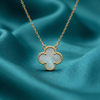 Elegant White Clover Pendant Necklace for Women