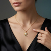 Crystal Pavé Sunflower Pendant Necklace