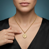Golden Floral Medallion Pendant Necklace