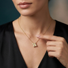 Diamond Bubble Letter "N" Pendant Necklace