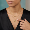 Elegant Dual Layer Crystal Charm Necklace