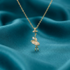 Elegant Butterfly Ballerina Pendant Necklace