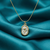 Golden Tulip Pearl Pendant Necklace