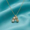 Two Peas in a Pod" Pearl & Crystal Charm Necklace