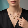 Coastal Charm Seashell & Crystal Snake Chain Necklace