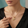 Celestial Bloom Charm Pendant Necklace