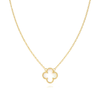 Elegant White Clover Pendant Necklace for Women