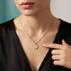 Golden Tulip Pearl Pendant Necklace