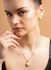 Lumina Cross Pave Necklace & Stud Earrings Set