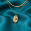 Golden Bloom Layered Pendant Necklace Set