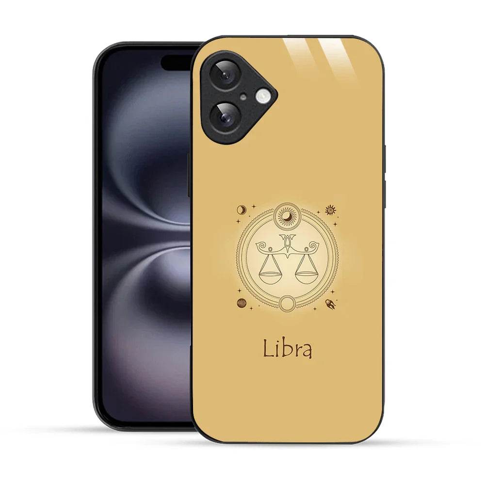 Bornstud Zodiac Libra Yellow Printed Case for iPhone 16 Plus - Bornstud
