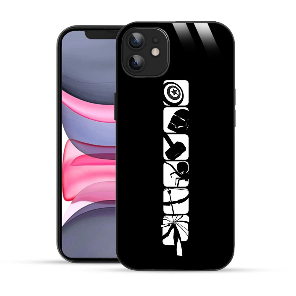 Bornstud Marvel Icons Silhouette Printed Case for iPhone 12