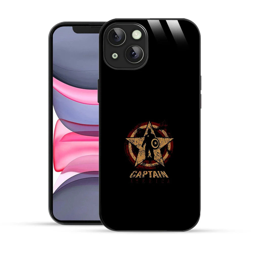 Bornstud Captain America Star Shield Printed Case for iPhone 14 Plus