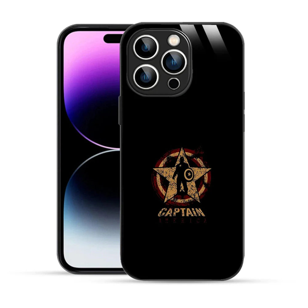 Bornstud Captain America Star Shield Printed Case for iPhone 14 Pro