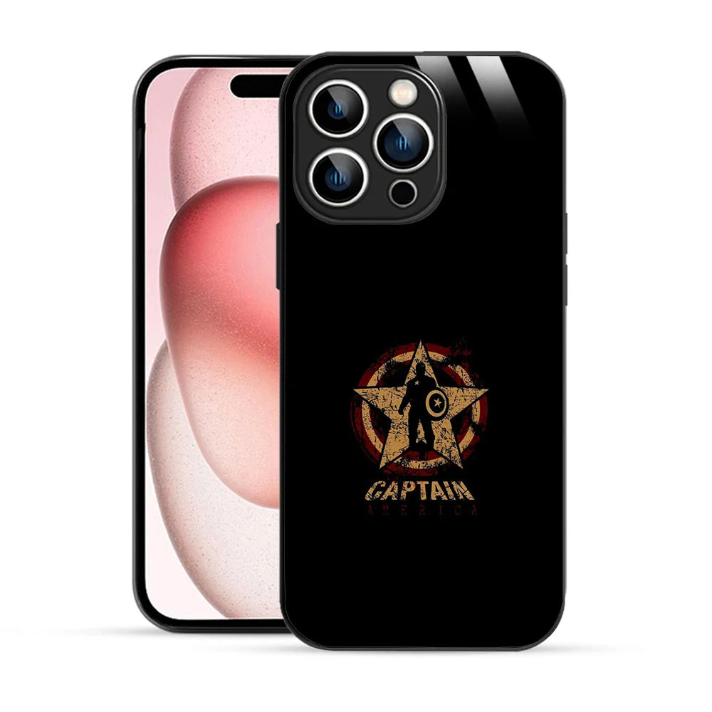 Bornstud Captain America Star Shield Printed Case for iPhone 15 Pro