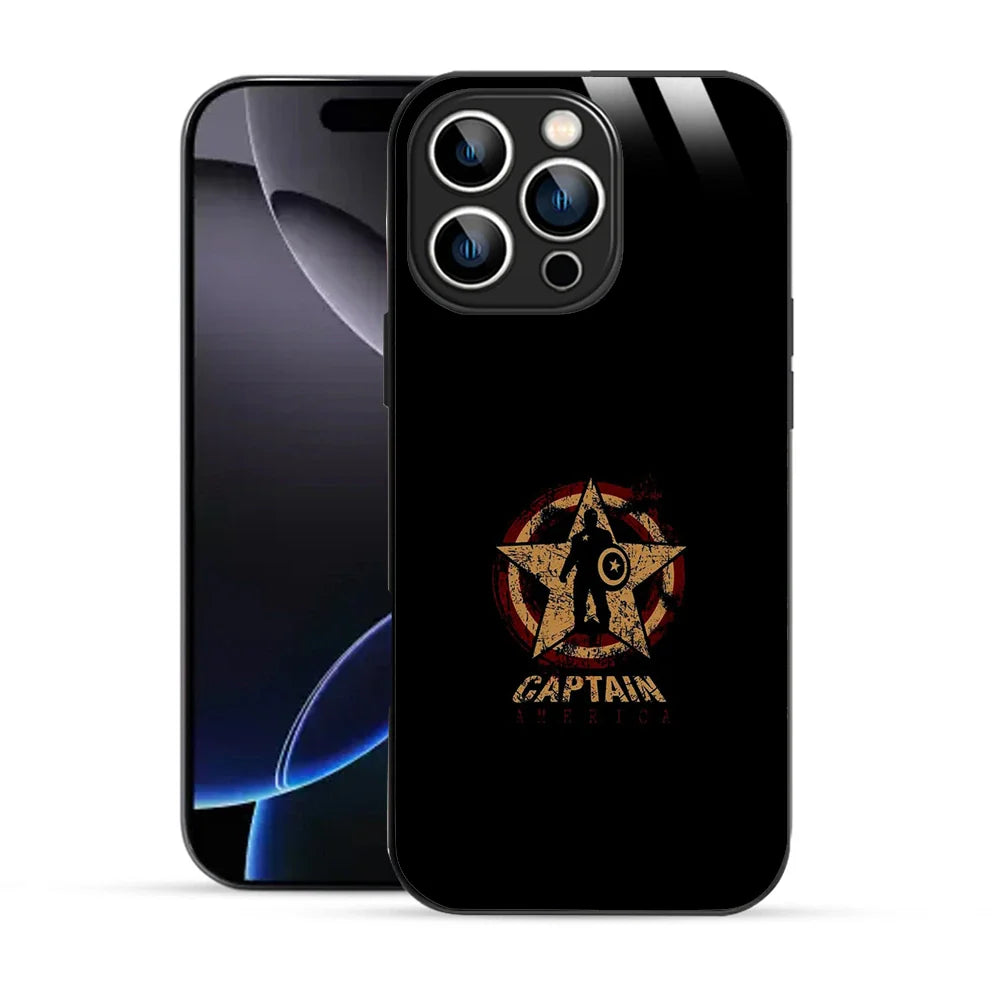 Bornstud Captain America Star Shield Printed Case for iPhone 16 Pro