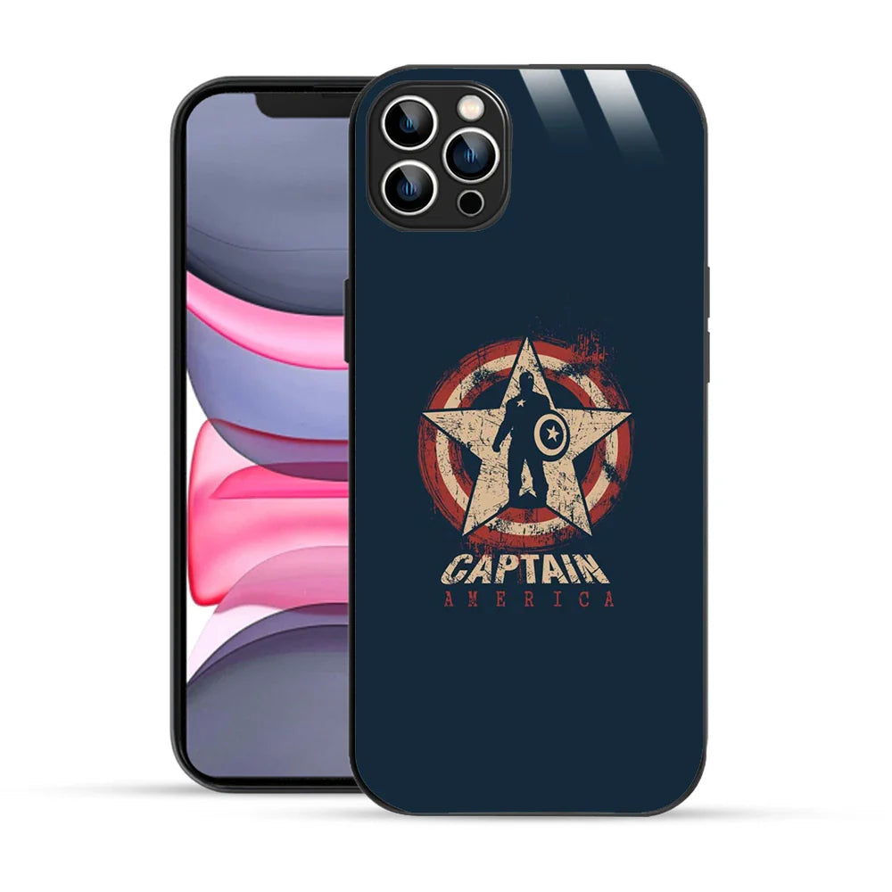 Bornstud Captain America Star Printed Case for iPhone 12 Pro