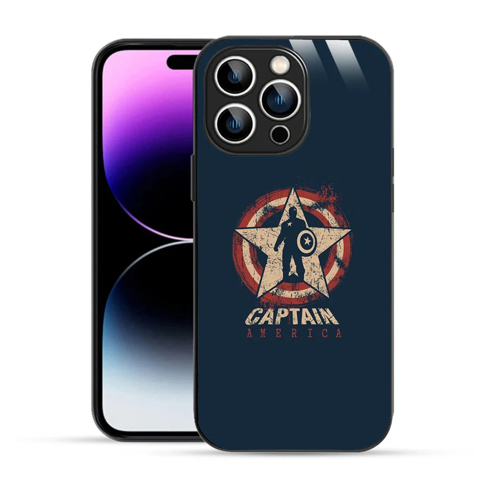 Bornstud Captain America Star Printed Case for iPhone 14 Pro