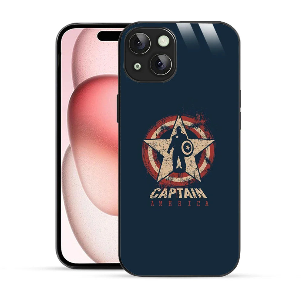 Bornstud Captain America Star Printed Case for iPhone 15 Plus